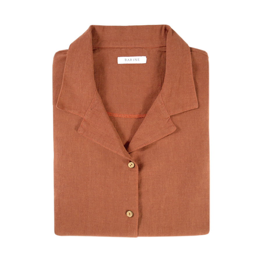 Домашняя рубашка Barine - Lino PJ spicy orange оранжевый S