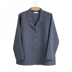 Домашняя рубашка Barine - Lino PJ indigo индиго L, , 2