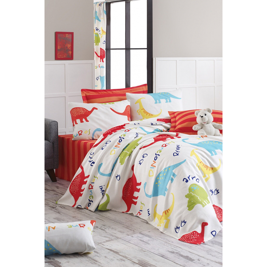 Покрывало пике Eponj Home - Dinazorus beyaz белый вафельное 200*235 