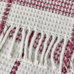 Плед вафельный Karaca Home - Carmen murdum фиолетовый 180*220 евро, , 3