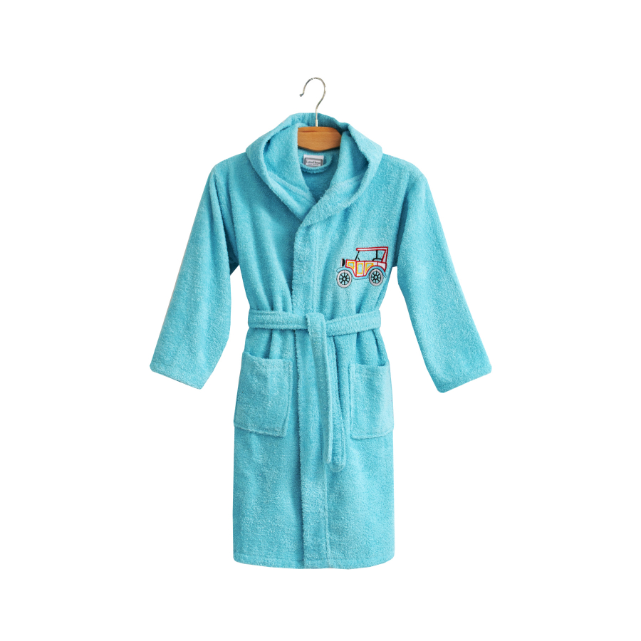 Халат детский Lotus - Car 3-4 года бирюзовый