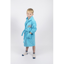 Халат детский Lotus - Car 3-4 года бирюзовый, , 5