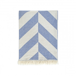 Плед-накидка Barine - Fishbone Denim синий 130*180, , 2