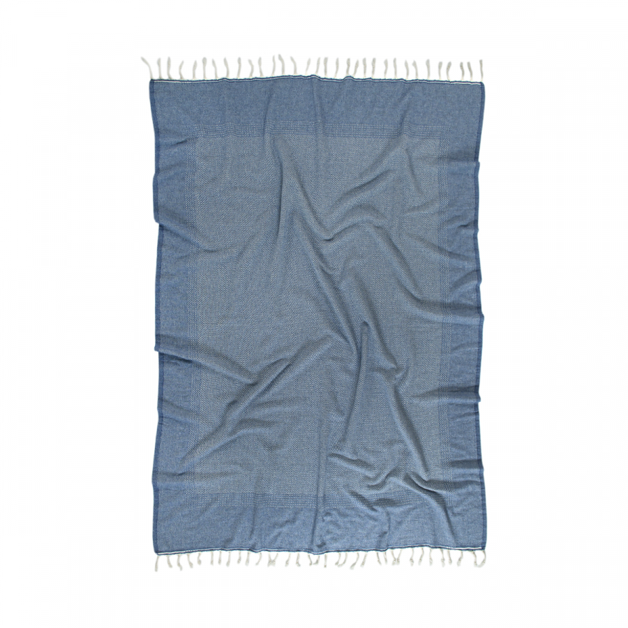 Плед-накидка Barine - Tan Throw denim синий 125*180