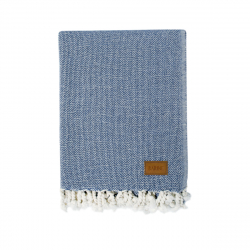 Плед-накидка Barine - Wool Basket indigo синий 120*175, , 3