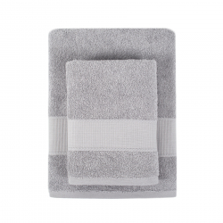 Полотенце махровое Lotus Home - Dena gri серый 50*90, , 3