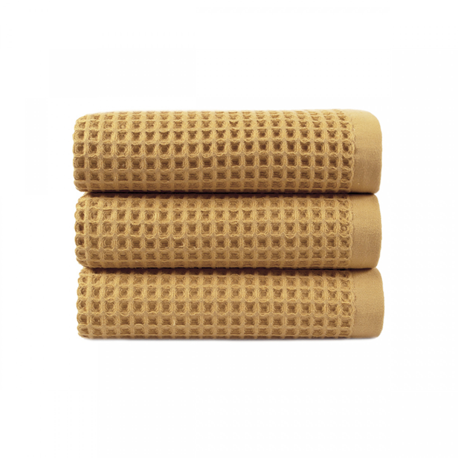 Полотенце Lotus Home - Waffle mustard горчичный 50*90