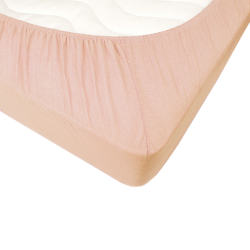 Простынь трикотажная на резинке Lotus - Персиковая 160*200+25, , 3