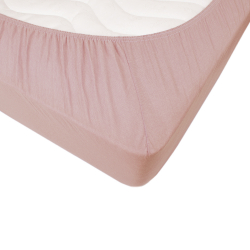 Простынь трикотажная на резинке Iris Home - Пудра 160*200+25, , 3