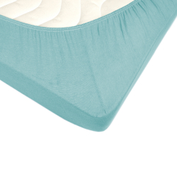 Простынь трикотажная на резинке Iris Home - Бирюзовый 160*200+25, , 3