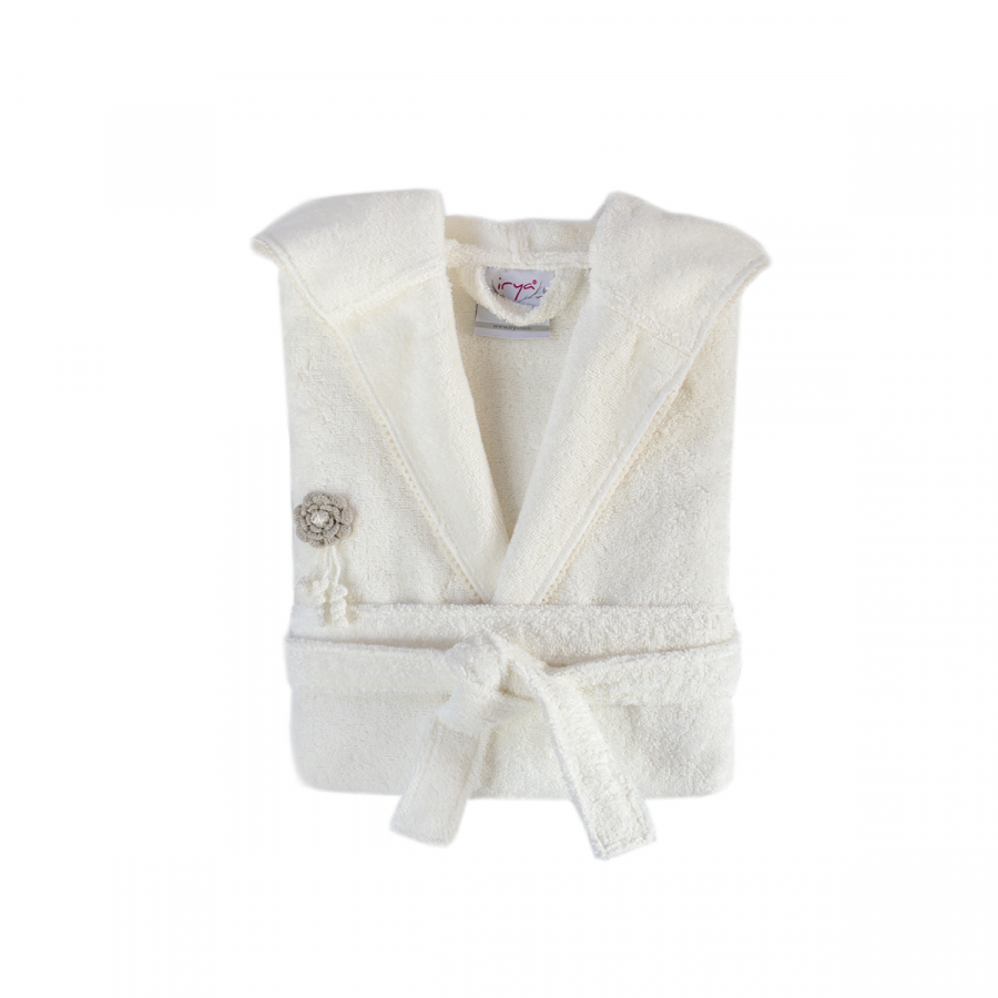 Халат махровый Irya - Labelle ekru молочный S/M