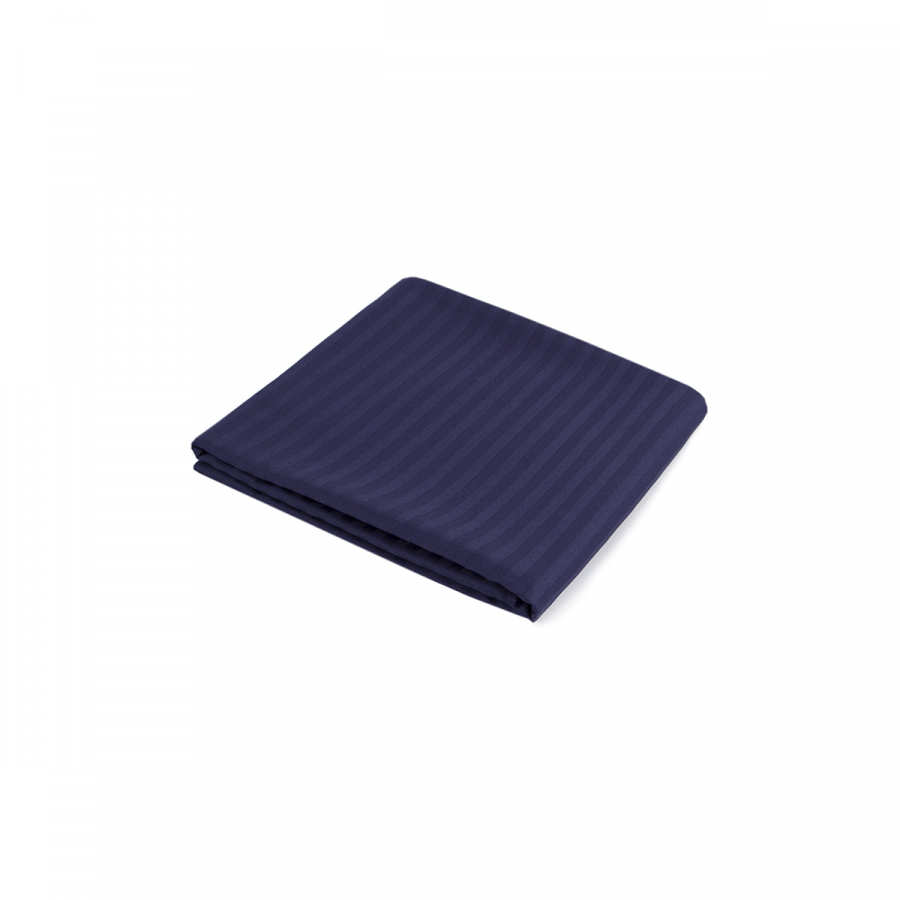 Простынь Iris Home Отель - Сатин Страйп 1*1 темно-синий 240*260