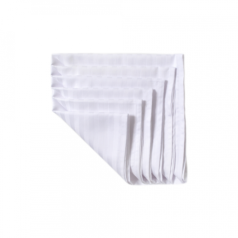 Набор столовых салфеток Iris Home - Белый сатин страйп 1*1 35*35 (6 шт)