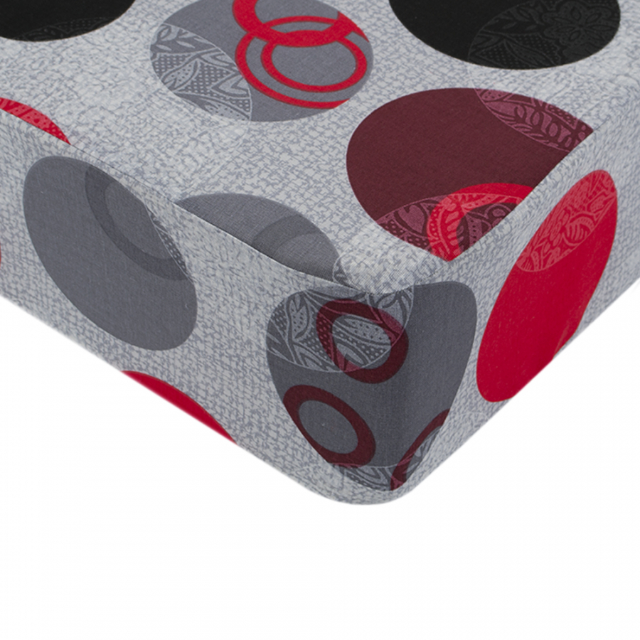 Простынь Iris Home ранфорс - Vila красный 140*200+25 на резинке