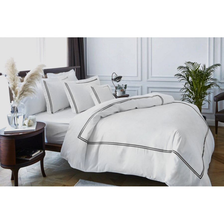 Постельное белье MieCasa сатин - Milano siyah черный евро