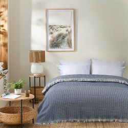 Покрывало Lotus Home - Retimna lacivert синий 220*240, , 2