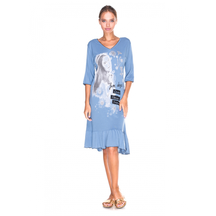 Домашняя одежда Sccalla - Туника 2103 голубая М