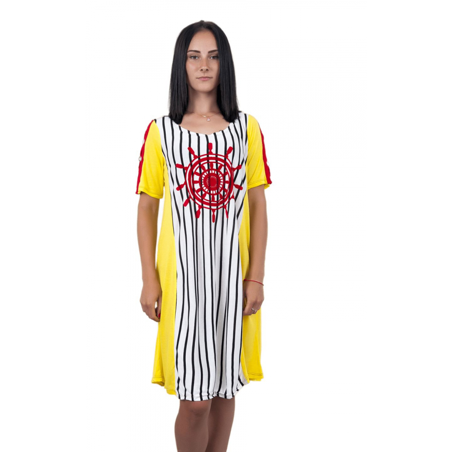 Домашняя одежда Sccalla - Туника 2114 желтая вставка S