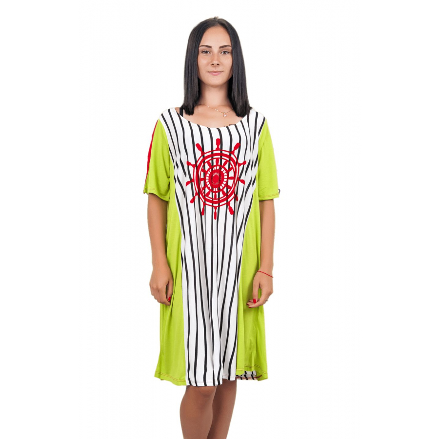 Домашняя одежда Sccalla - Туника 2114 салатовая вставка M