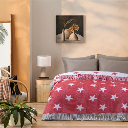 Плед Lotus Zeus - Stars красный 140*200, , 2