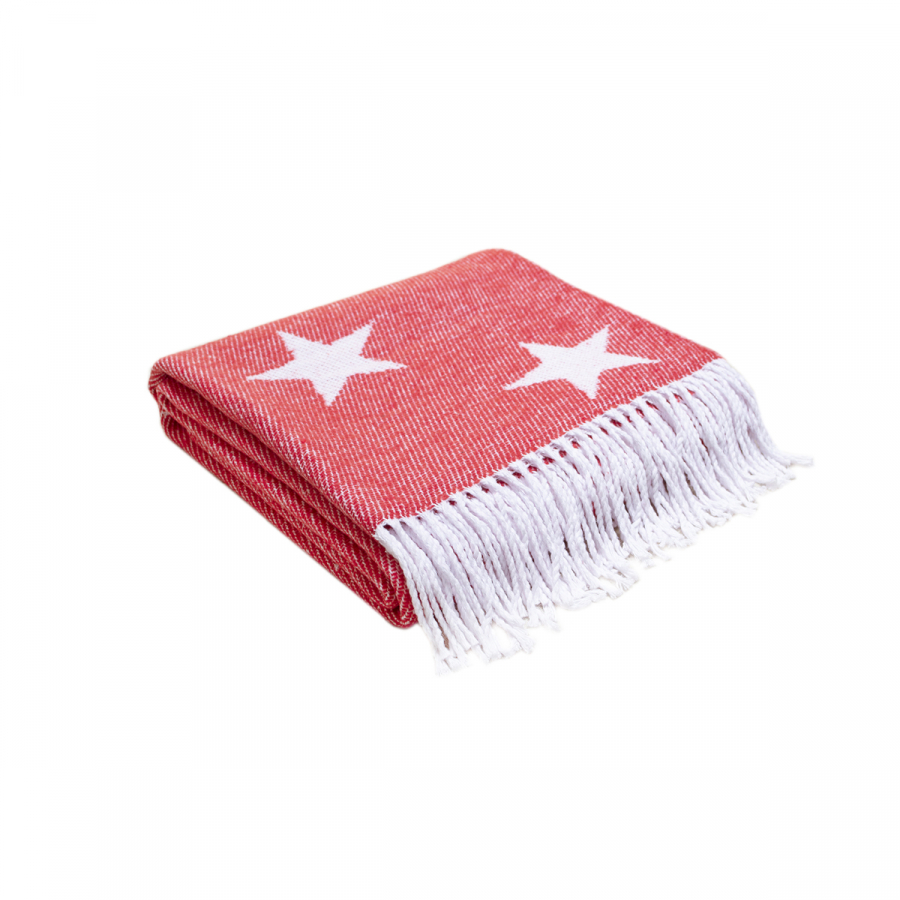 Плед Lotus Zeus - Stars красный 140*200