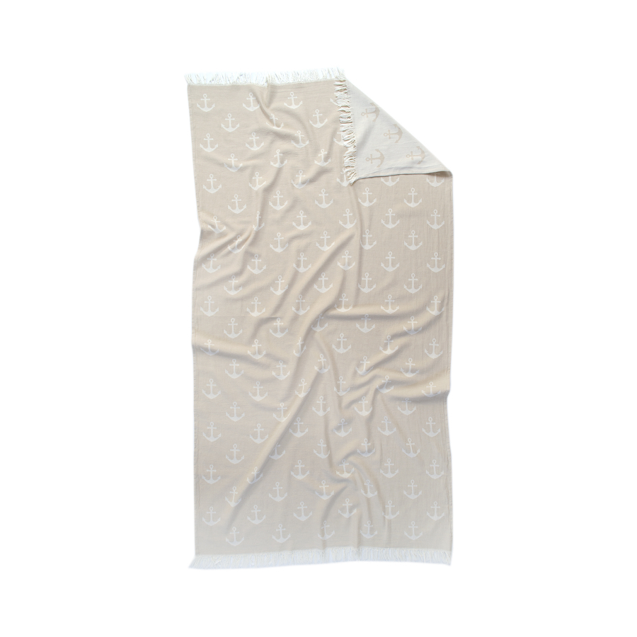 Полотенце Lotus Home Pestemal - Anchor 90*160 beige бежевый